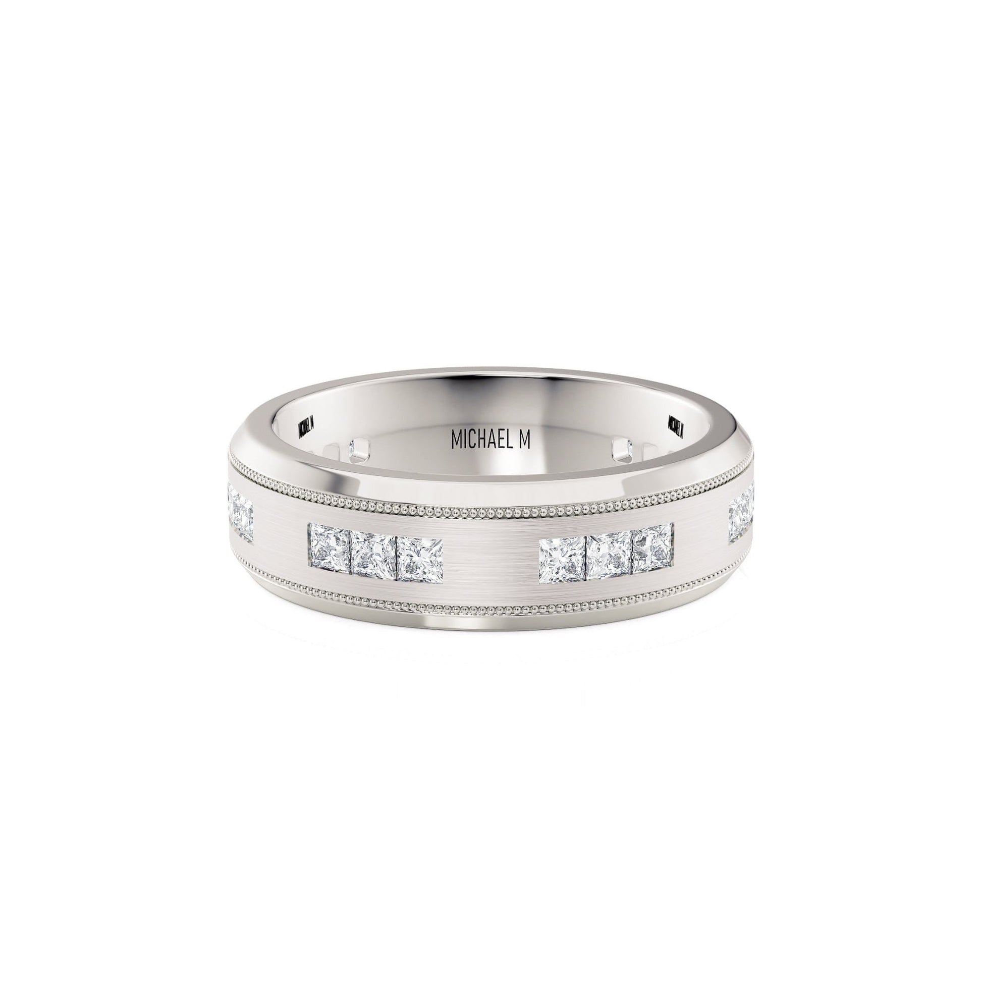 MICHAEL M Men's 14K White Gold / 7 Men's Band MB118