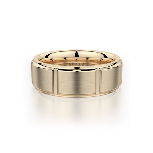 MICHAEL M Men's 14K Yellow Gold / 7 Men's Band MB108 MB-108YG14K