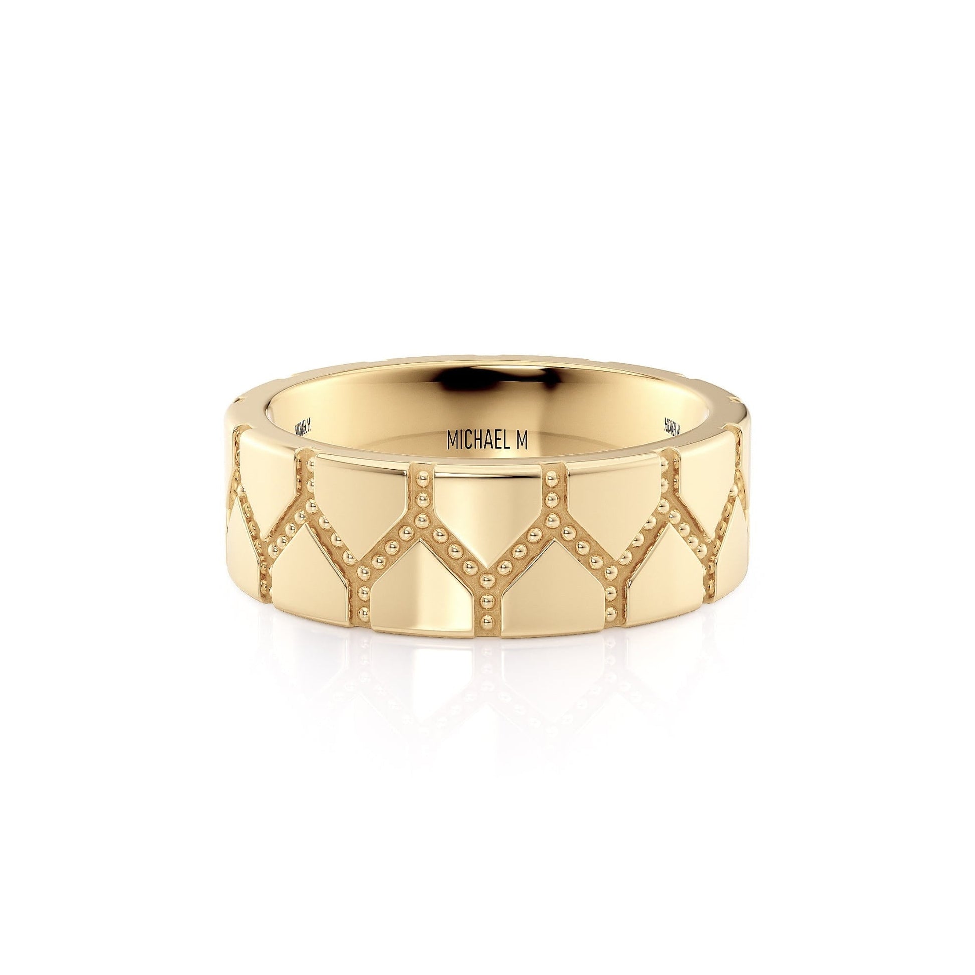 MICHAEL M Men's 14K Yellow Gold / 7 Men's Band MB117