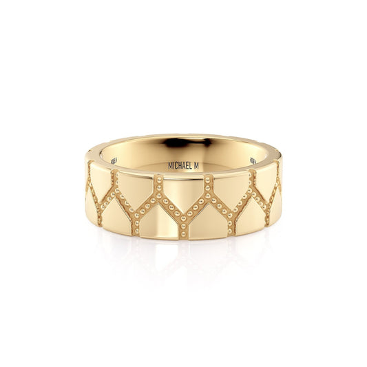 MICHAEL M Men's 14K Yellow Gold / 7 Men's Band MB117