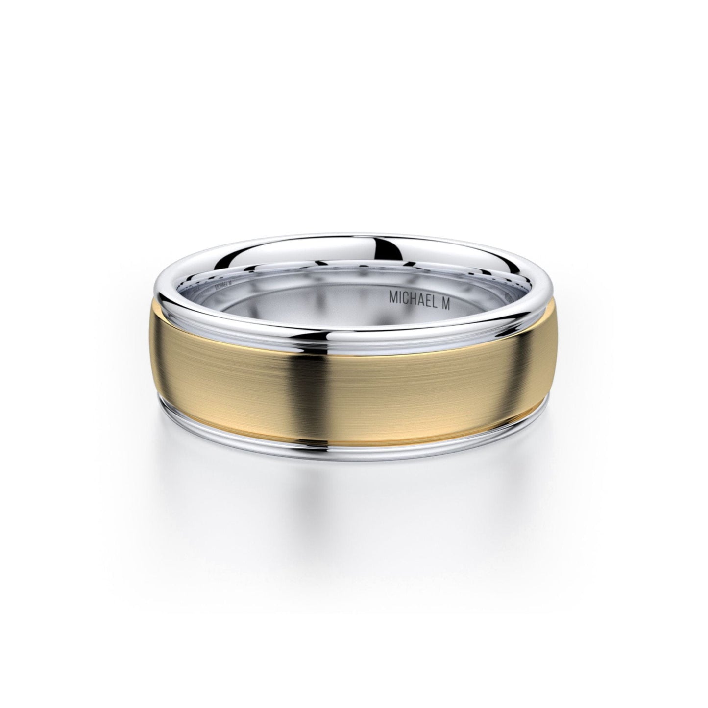 MICHAEL M Men's 14K Yellow Gold/Platinum / 7 Men's Band MB106 Two-Tone MB-106YG14K