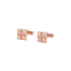 MICHAEL M Men's 18K Rose Gold Men's Block Cufflings CL105