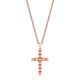 MICHAEL M Men's 18K Rose Gold Mens Block Cross Pendant MP243