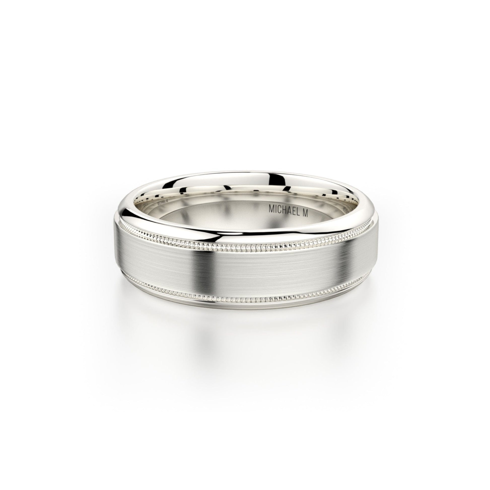 MICHAEL M Men's 18K White Gold / 7 Men's Band MB101 MB-101WG