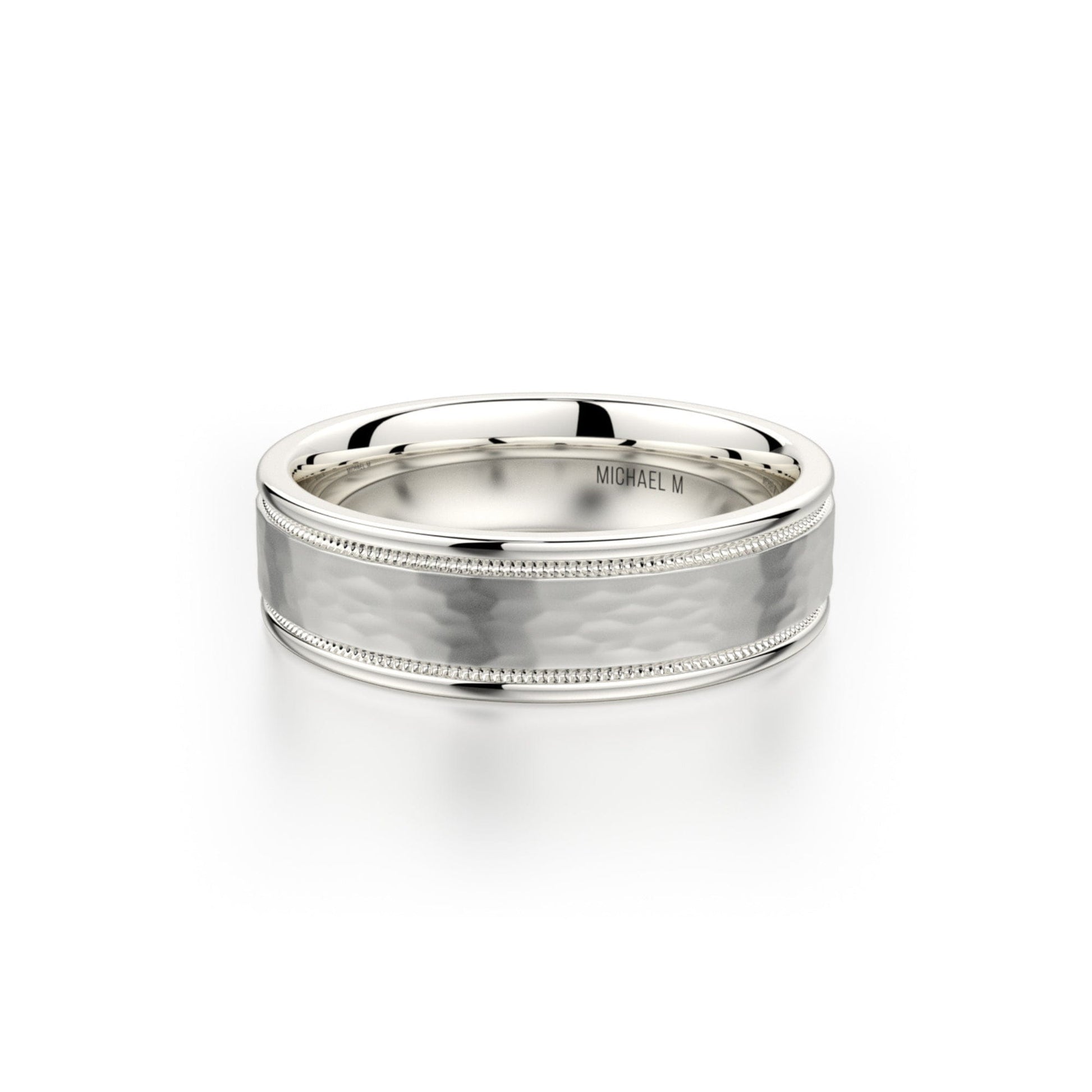 MICHAEL M Men's 18K White Gold / 7 Men's Band MB102 MB-102WG