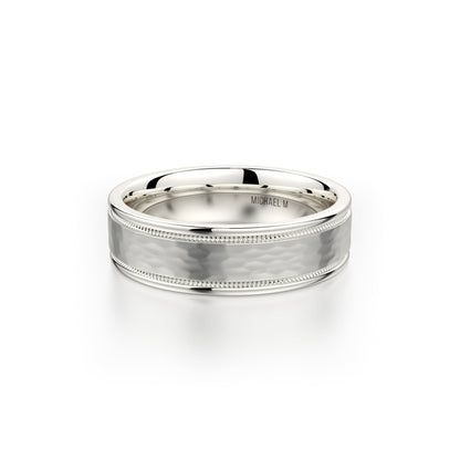 MICHAEL M Men's 18K White Gold / 7 Men's Band MB102 MB-102WG