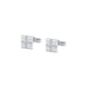 MICHAEL M Men's 18K White Gold Men's Block Cufflings CL105