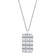 MICHAEL M Men's 18K White Gold Mens Block Dog Tag Necklace MP242