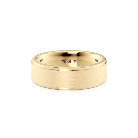 MICHAEL M Men's 18K Yellow Gold / 7 Men's Band MB103