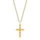 MICHAEL M Men's 18K Yellow Gold Mens Block Cross Pendant MP243