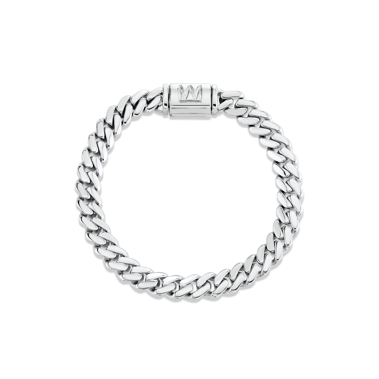 6.5mm Silver Men's Cuban Chain Bracelet