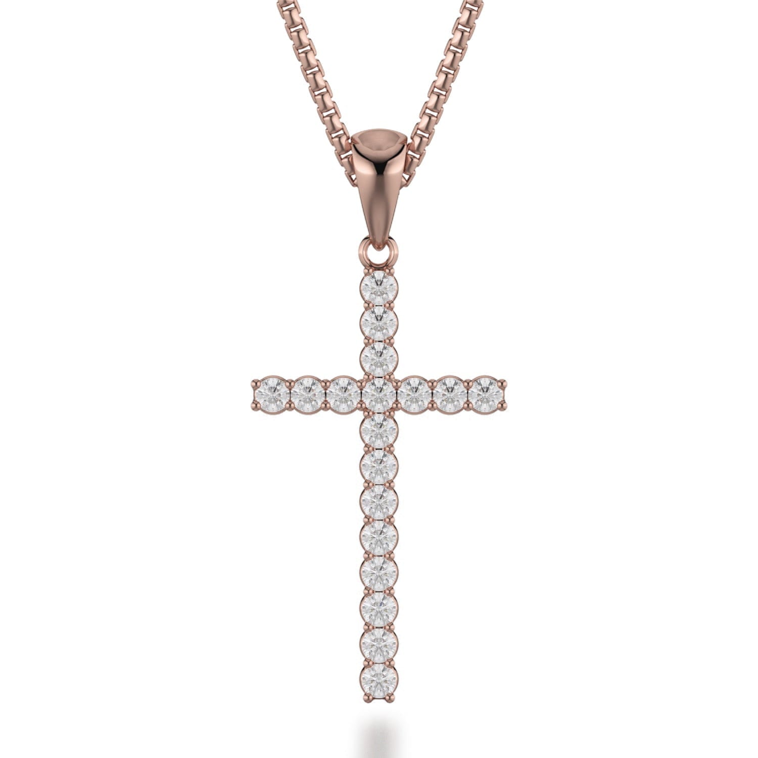 MICHAEL M Men's Classic Diamond Cross Necklace