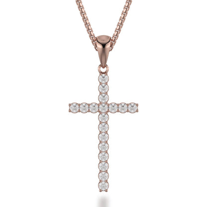 MICHAEL M Men's Classic Diamond Cross Necklace