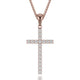 MICHAEL M Men's Classic Diamond Cross Necklace
