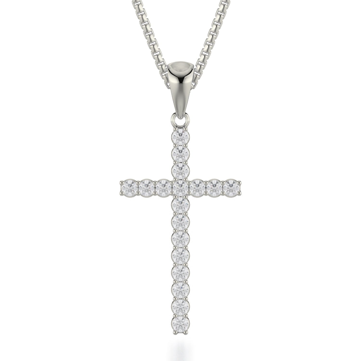 MICHAEL M Men's Classic Diamond Cross Necklace