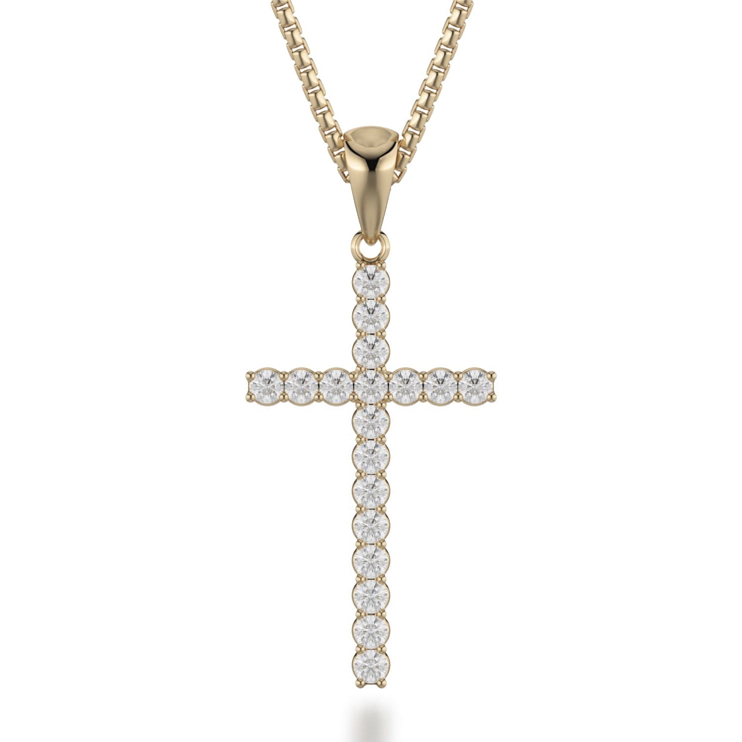 MICHAEL M Men's Classic Diamond Cross Necklace