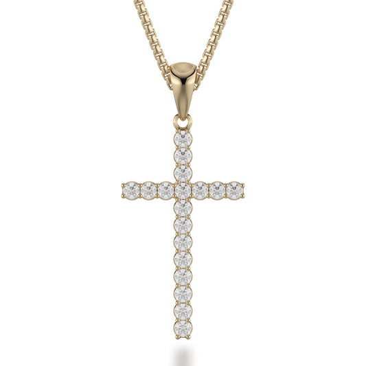 MICHAEL M Men's Classic Diamond Cross Necklace