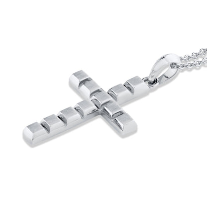 MICHAEL M Men's Mens Block Cross Pendant