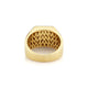 Mens Block Signet Ring with Pave