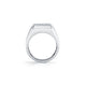 Mens Pinky Signet Ring with Pave