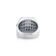Mens Pinky Signet Ring with Pave