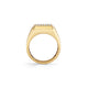 Mens Pinky Signet Ring with Pave