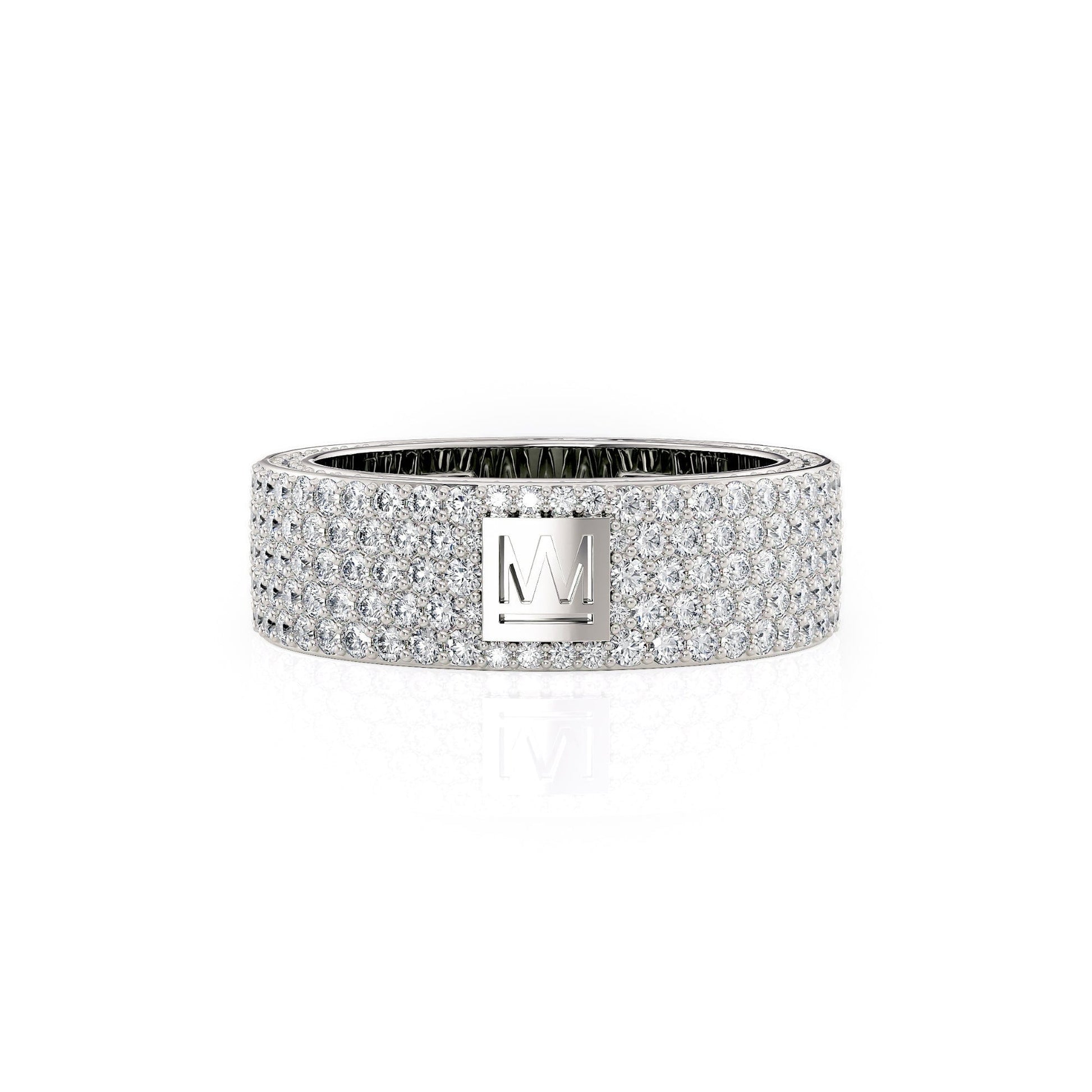 MICHAEL M Men's Platinum / 7 Men's Band MB119