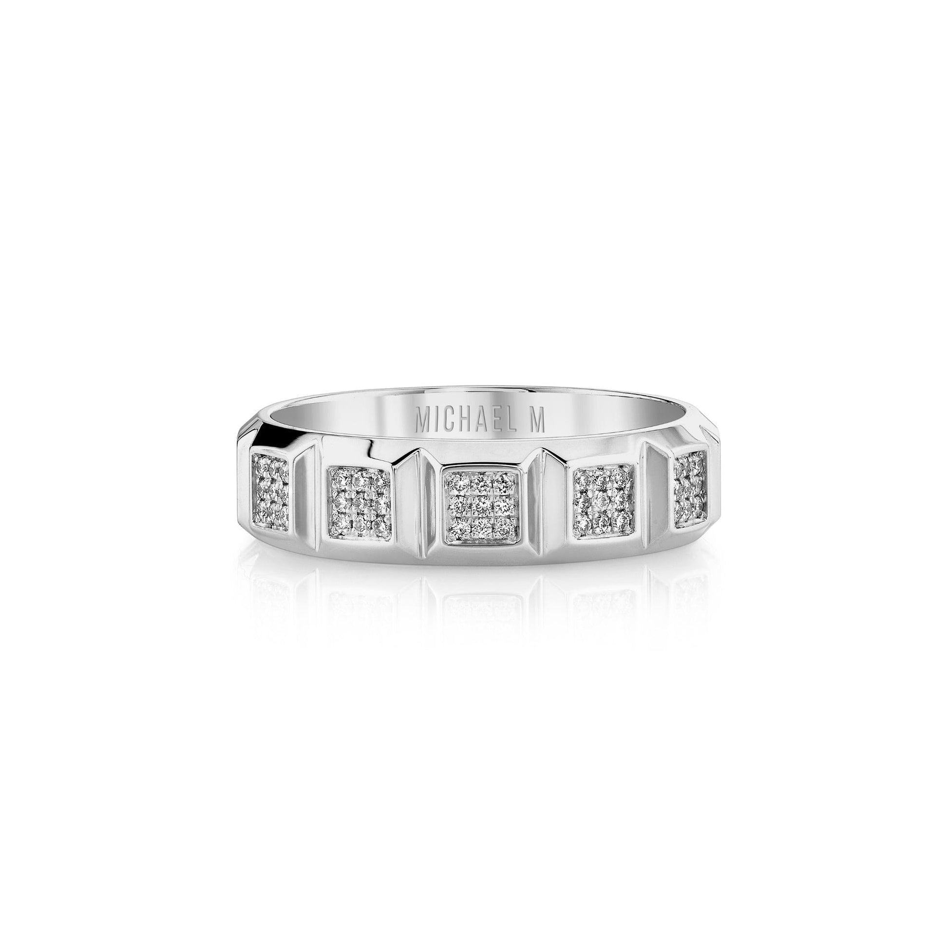 MICHAEL M Men's Platinum / 7 Men's Band MB120PV