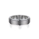 MICHAEL M Men's Platinum/ Titanium / 7 Men's Band MB116 MB-116P