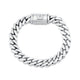 MICHAEL M Men's Silver / Small: 7.5” 10mm Silver Men's Cuban Chain Bracelet