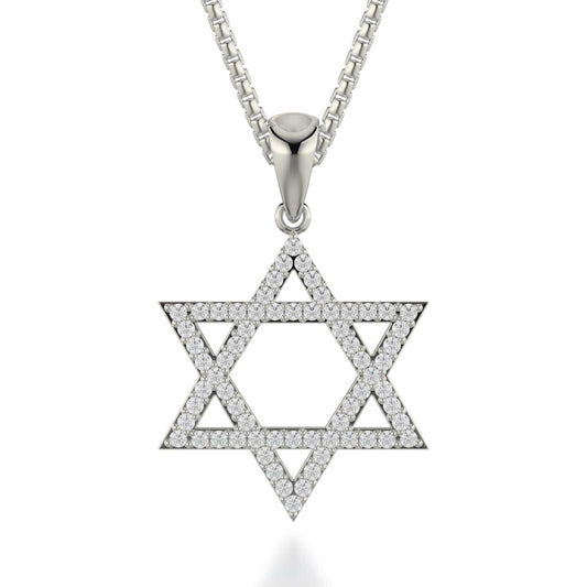 Star of David Diamond Pendant