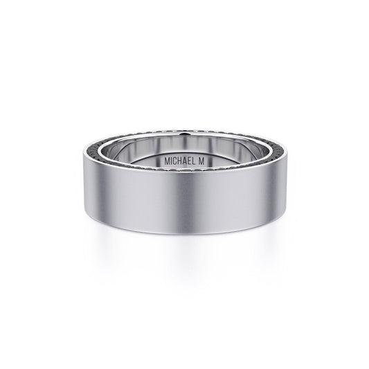 MICHAEL M Men's Titanium / 7 Men's Band MB110 MB110WT