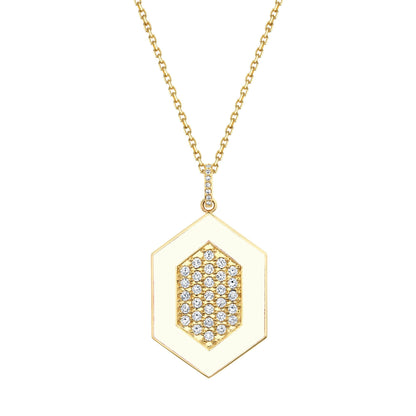 Chroma Pavé Hexagon Pendant