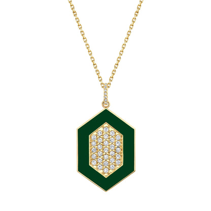 Chroma Pavé Hexagon Pendant