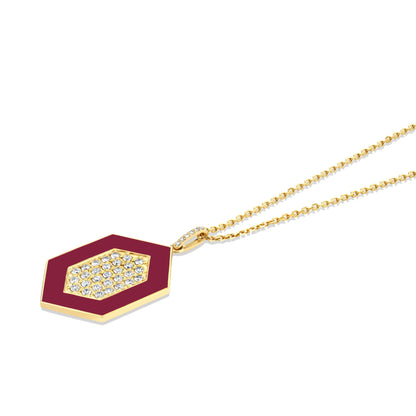 Chroma Pavé Hexagon Pendant