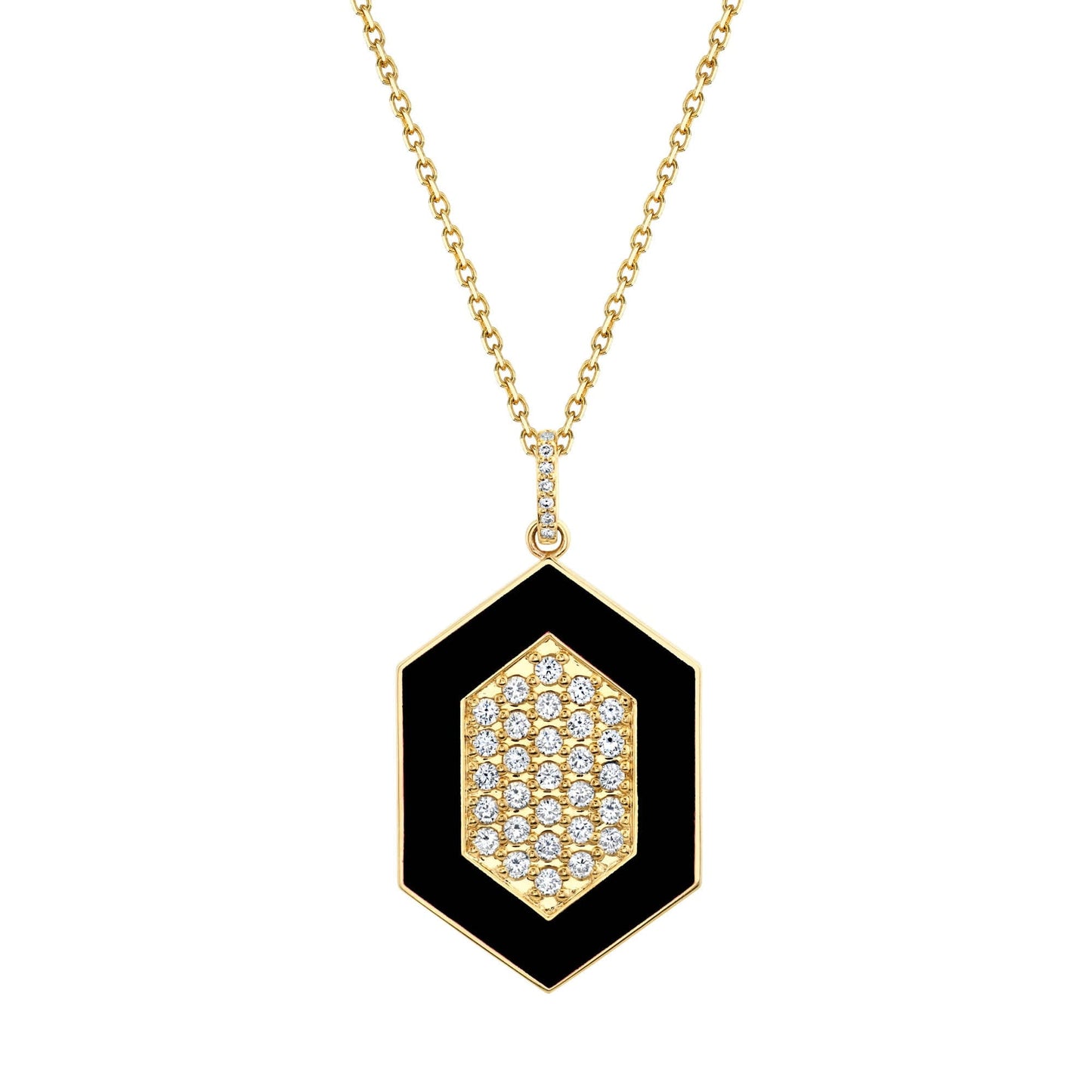Chroma Pavé Hexagon Pendant
