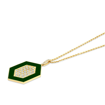 Chroma Pavé Hexagon Pendant