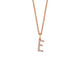 MICHAEL M Necklaces 14K Rose Gold / E Diamond Initial Pendant P141E