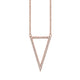 MICHAEL M Necklaces 14K Rose Gold Geometric Triangle Diamond Pendant P226RG