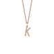 MICHAEL M Necklaces 14K Rose Gold / K Diamond Initial Pendant P141K