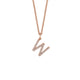 MICHAEL M Necklaces 14K Rose Gold / W Diamond Initial Pendant P141W