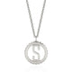 MICHAEL M Necklaces 14K White Gold / A Mini Tetra Initial Medallion P364WG