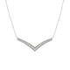 MICHAEL M Necklaces 14K White Gold Europa Chevron Necklace CN399-14WYG