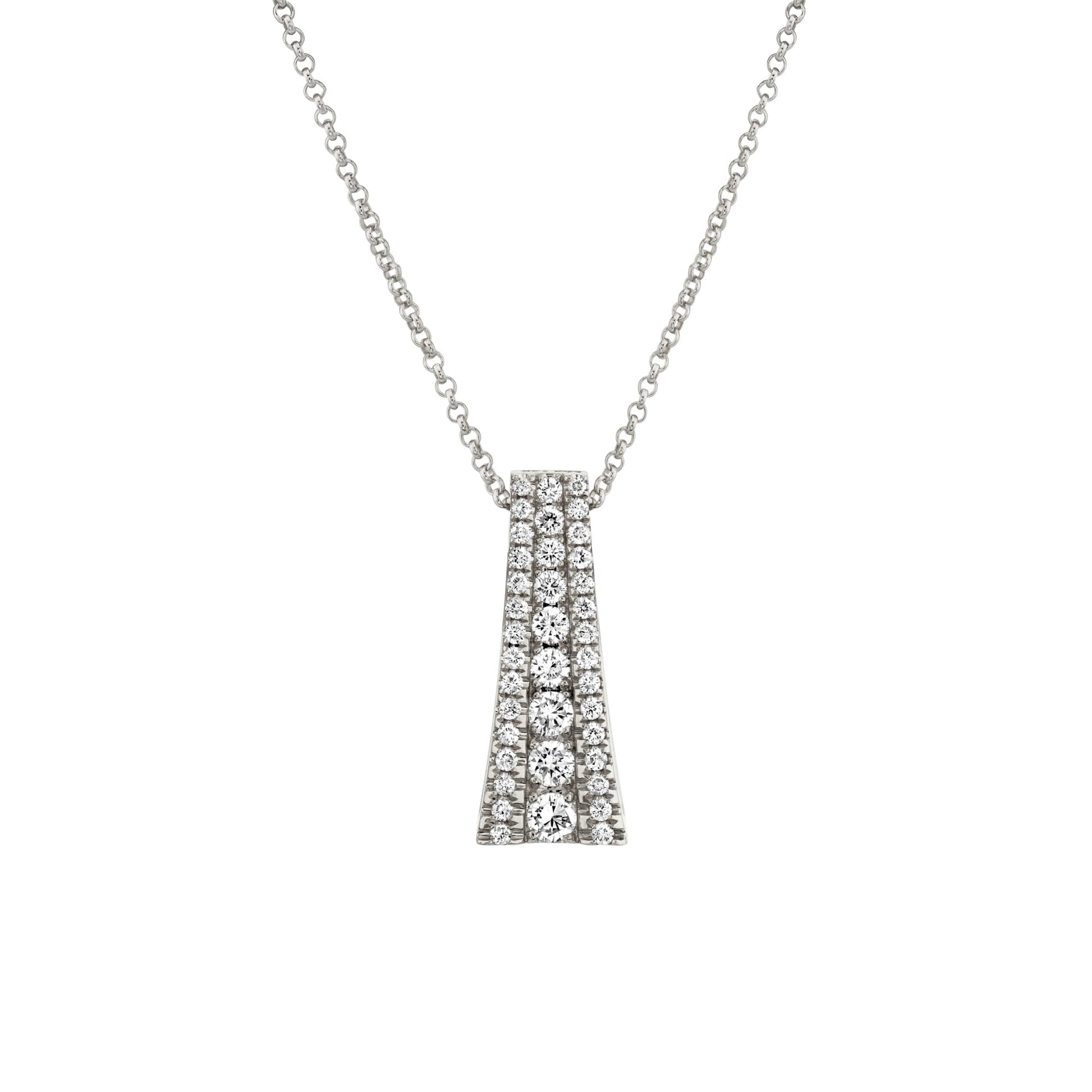 MICHAEL M Necklaces 14K White Gold Europa Flare Pendant P398-14KWG