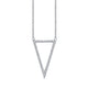 MICHAEL M Necklaces 14K White Gold Geometric Triangle Diamond Pendant P226WG