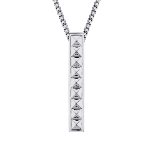 MICHAEL M Necklaces 14K White Gold Men's Tetra Pillar Necklace
