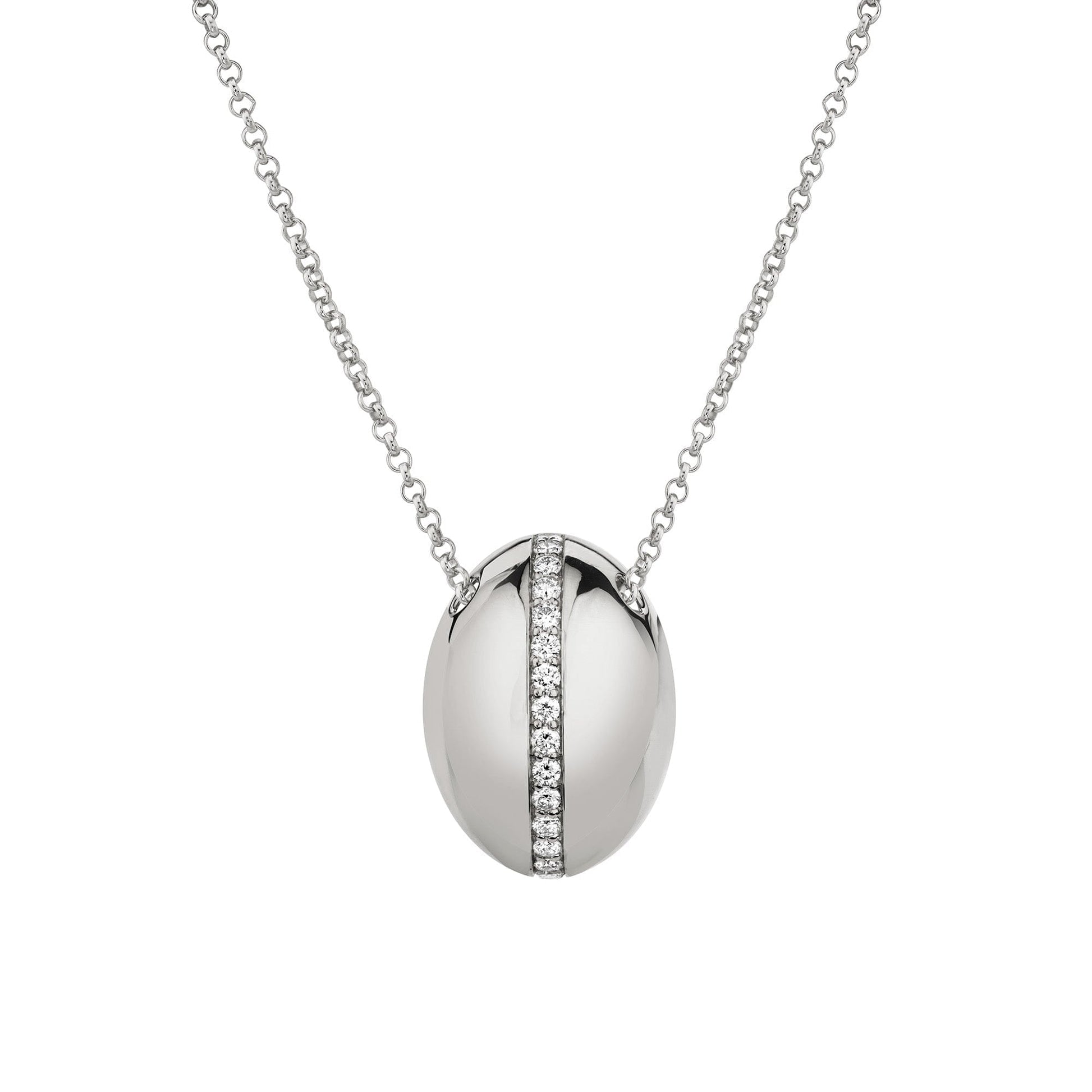 MICHAEL M Necklaces 14K White Gold Orb Split Pendant P527
