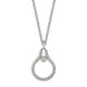 MICHAEL M Necklaces 14K White Gold Pavé Mini Signature MM Tetra Pendant P380WG