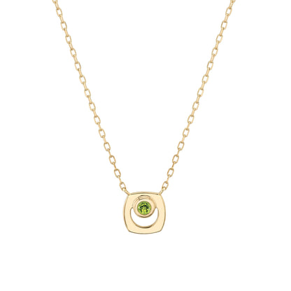 MICHAEL M Necklaces 14K White Gold / Peridot - August Signature Birthstone Necklace CN435PER