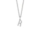 MICHAEL M Necklaces 14K White Gold / R Diamond Initial Pendant P141R